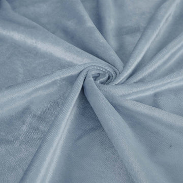 Create Unforgettable Moments with the Dusty Blue Velvet Tablecloth