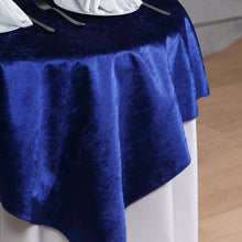 54inch x 54inch Royal Blue Seamless Premium Velvet Square Table Overlay, Reusable Linen

