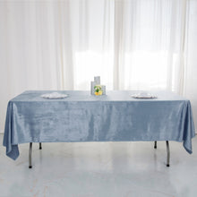 Dusty Blue 60 Inch x 102 Inch Rectangle Tablecloth Seamless Velvet 