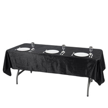60 Inch x 102 Inch Seamless Linen Black Reusable Velvet Premium Rectangle Tablecloth