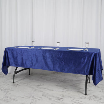 Elevate Your Event Décor with a Royal Blue Velvet Tablecloth