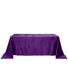 Premium Seamless Rectangle Purple Velvet Reusable 90 Inch x 132 Inch Linen Tablecloth