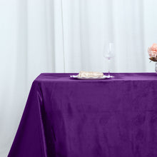 Purple Velvet Reusable 90 Inch x 132 Inch Rectangle Premium Seamless Linen Tablecloth