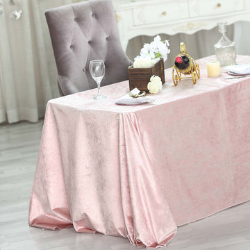 Blush Seamless Premium Velvet Rectangle Tablecloth
