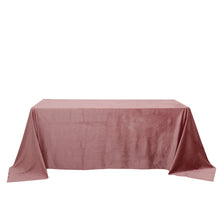 Premium Seamless Rectangle Dusty Rose Velvet Reusable 90 Inch x 132 Inch Linen Tablecloth