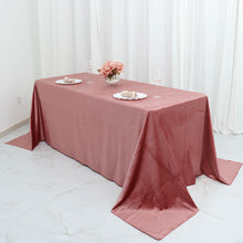 Seamless Dusty Rose Velvet Rectangle Reusable Premium Linen Tablecloth 90 Inch x 132 Inch