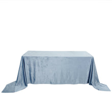 Dusty Blue Velvet Tablecloth 90 Inch x 132 Inch Seamless Rectangle