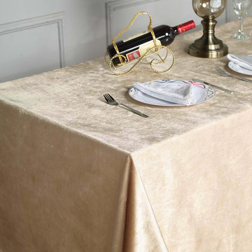 Elevate Your Table Decor with Champagne Velvet Elegance