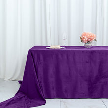 Purple Velvet Reusable 90 Inch x 156 Inch Rectangle Premium Seamless Linen Tablecloth