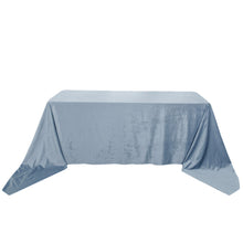 90 Inch x 156 Inch Tablecloth In Dusty Blue Velvet Seamless Reusable