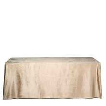 90 Inch x 156 Inch Seamless Linen Champagne Reusable Velvet Rectangle Tablecloth
