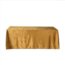 90 Inch x 156 Inch Seamless Linen Gold Reusable Velvet Rectangle Tablecloth