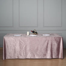 Premium Reusable Velvet Rectangle Tablecloth Mauve Seamless Linen 90 Inch x 156 Inch 