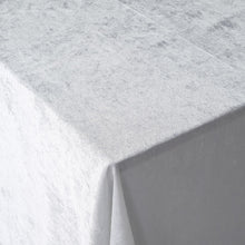 Seamless Linen 90 Inch x 156 Inch White Reusable Premium Velvet Rectangle Tablecloth 