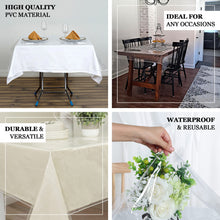60" x 90" Clear 10 Mil Thick Eco-friendly Vinyl Waterproof Tablecloth PVC RectangleDisposable Tablecloth