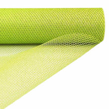 19"x 10 Yards | Apple Green | Polyester Hex Deco Mesh Rolls | Mesh Netting Fabric | Waffle Weave Fabric by the Yard
