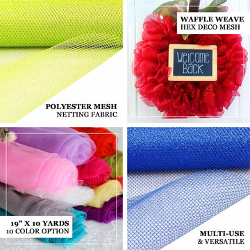 Unleash Your Creativity with Fuchsia Polyester Hex Deco Mesh Netting Fabric Roll