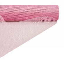 19"x 10 Yards | Pink | Polyester Hex Deco Mesh Rolls | Mesh Netting Fabric | Waffle Weave Fabric by the Yard