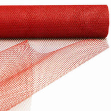 19"x 10 Yards | Red | Polyester Hex Deco Mesh Rolls | Mesh Netting Fabric | Waffle Weave Fabric by the Yard