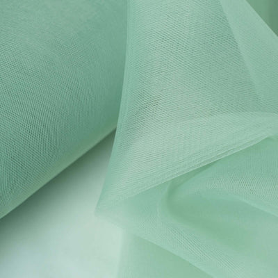 Mint green sheer fabric with a delicate texture.