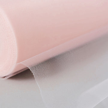 Blush Tulle Fabric Bolt for Elegant Wedding Decor