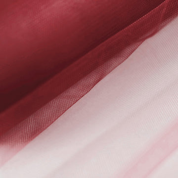 Elegant Burgundy Tulle Fabric Bolt for Stunning Event Decor