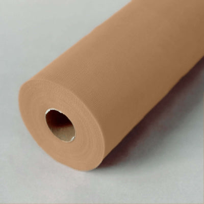 Brown kraft paper roll on a neutral background