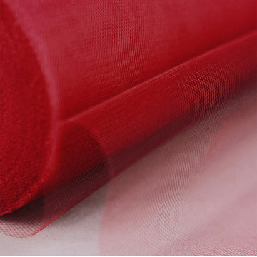 Red Tulle Fabric Bolt for Majestic Event Decor