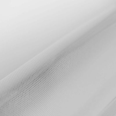 White textured fabric with a mesh pattern, softly draped.