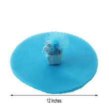 Tulle Organza Turquoise Scalloped Circles For Favors 12 Inch 25 Pack