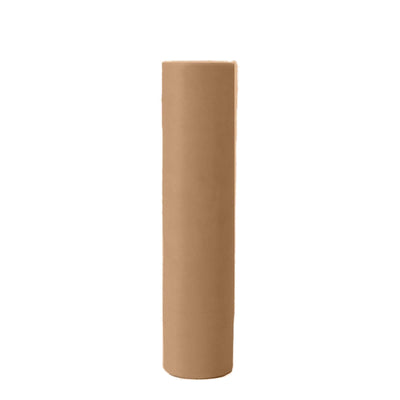 Brown kraft paper roll on a plain background.