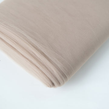 Taupe Tulle Fabric Bolt - The Perfect Bulk Fabric for All Your Needs