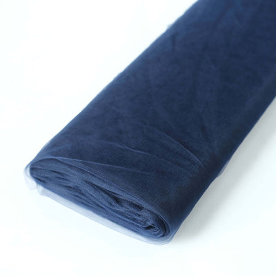 Navy blue fabric roll on a white background