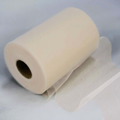Roll of sheer fabric with a smooth, translucent finish