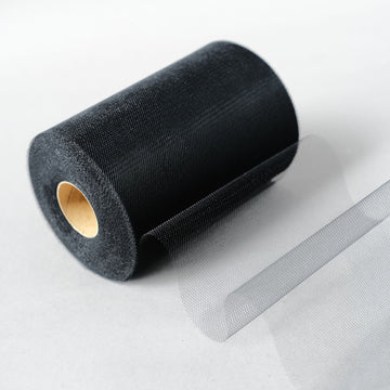 Premium Quality Black Tulle Fabric Bolt