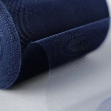 Navy Blue Tulle Sheer 6 Inch x 100 Yards Fabric Bolt Spool Roll