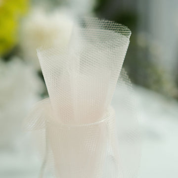 Beige Sheer Nylon Tulle Circles - Perfect for Any Occasion