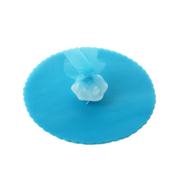 Turquoise Sheer Nylon Tulle Circles: The Perfect Bulk Fabric for Event Decor