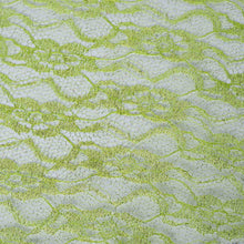 54 Inch x 15 Yards | Tea Green Floral Lace Shimmer Tulle Fabric Bolt
