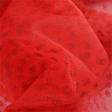 Glittered Polka Dot Tulle Fabric - Red - 54" x 15 Yards#whtbkgd