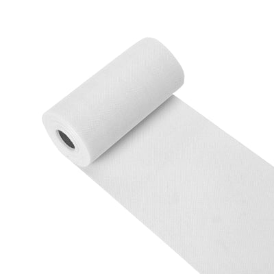 White roll of fabric material for sewing and crafting projects