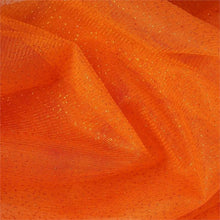 Shimmering Glitter Sparkle Dot Tulle Fabric-Orange-54"x15 Yard#whtbkgd