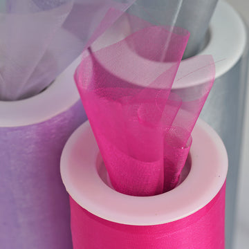 Turn Your Event Décor into a Majestic Wonderland with Fuchsia Sheer Organza Fabric