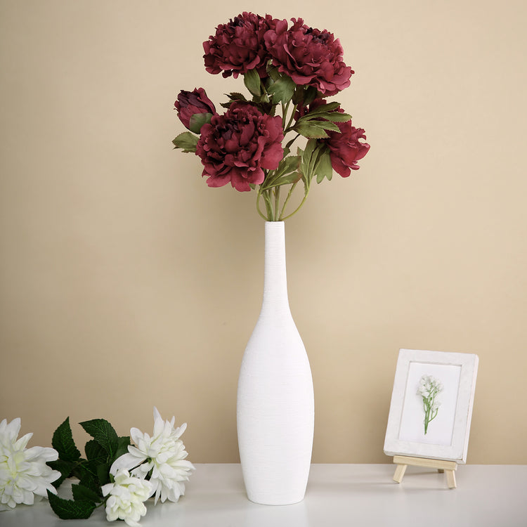Burgundy Silk Peony Bouquet 29 Inches Tall
