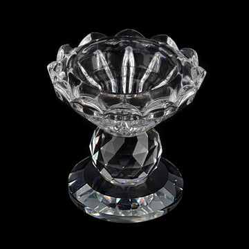 Gemcut Premium Crystal Glass Prism Votive Candle Holder Stand 2.5" Tall