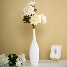 2 Bushes Ivory 29 Inch Tall Silk Peony Bouquets 
