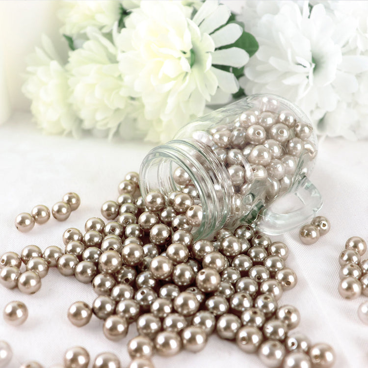 Vase Filler Taupe Faux Pearl Beads 10 mm
