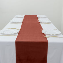 12 Inch By 108 Inch Terracotta Velvet Sheer Seamless Table Runner