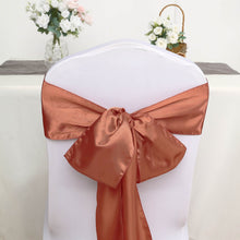 5 Pack Terracotta 6 Inch x 106 Inch Satin Chair Sashes