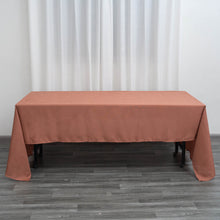 Terracotta Rectangular Tablecloth 60 Inches x 126 Inches Seamless Polyester